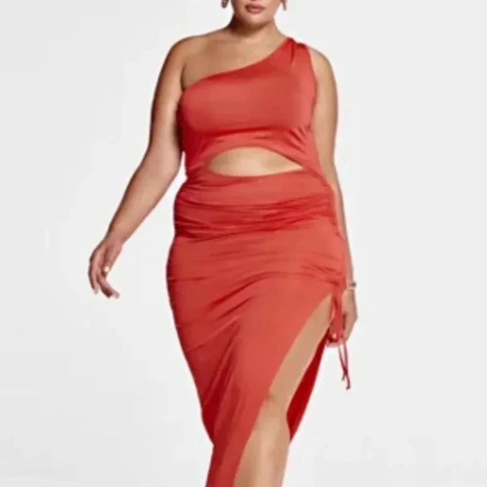 New Fashion to Figure One Shoulder‎ Ruched Maxi